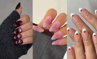 Diseños de uñas aesthetic para el 14 de febrero