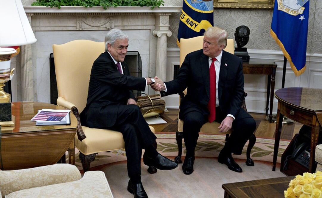 Sebastián Piñera y Donald Trump. (Foto: EFE)