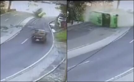 Trasladan a urgencias a 8 lesionados por volcadura de camión de pasajeros en la México-Cuernavaca; uno está grave