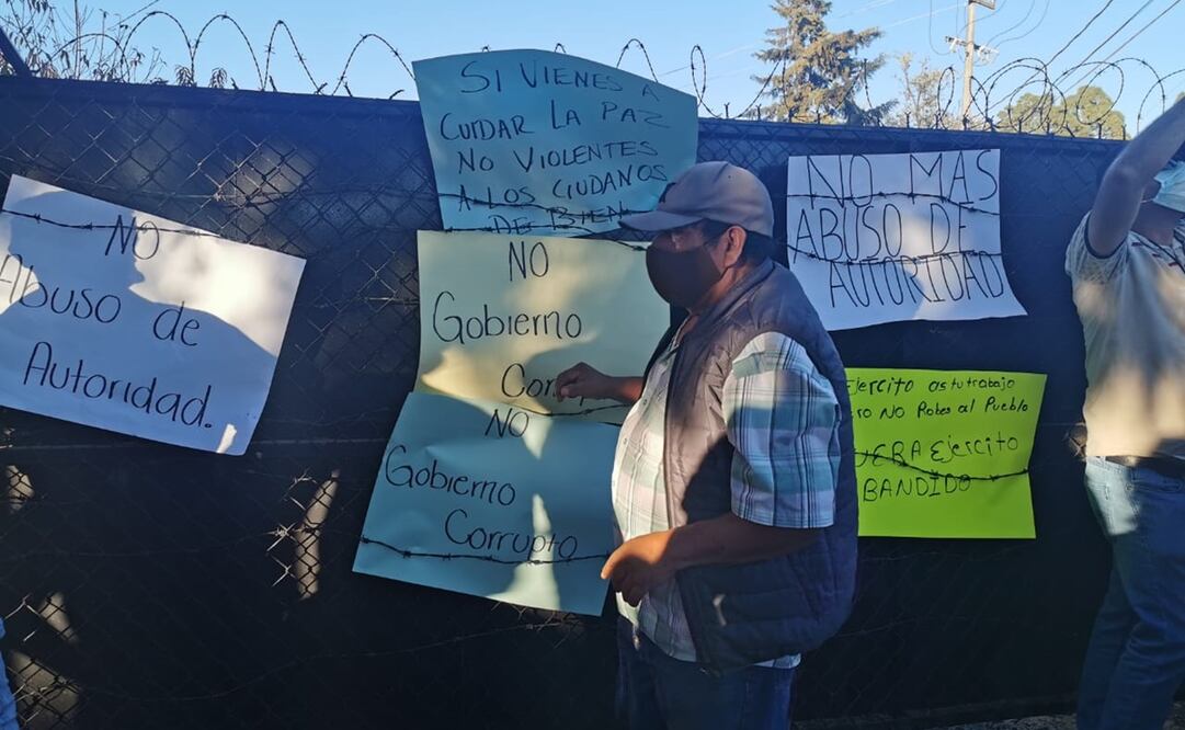 Señalaron que, desde hace poco más de un año, los operativos militares no son para detener a los criminales que han atacado a sus comunidades. Foto: Especial