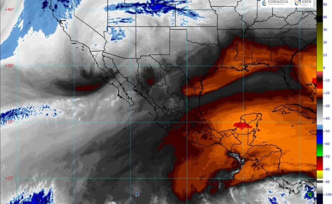 Imagen satelital de las condiciones climatológicas de México 11 de marzo 2025 / Foto: Conagua