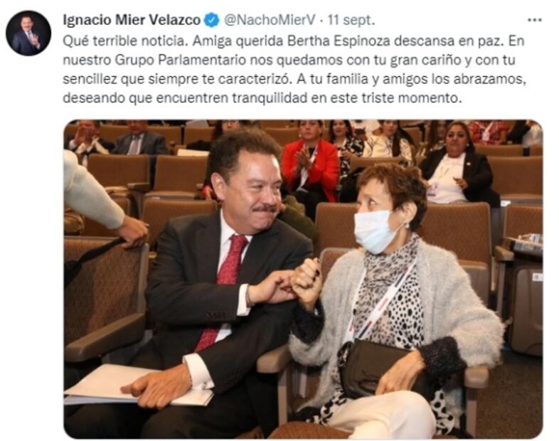 Muere la diputada federal Bertha Espinoza Segura, de Morena