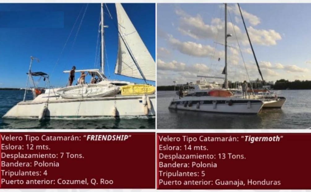 Marina localiza a las dos embarcaciones perdidas que viajaban a Cuba (28/03/2026). Foto: Especial