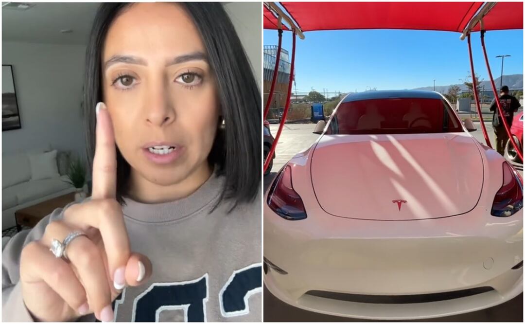 La tiktoker menciono algunas ventajas de su auto Tesla. Foto: TikTok  @higheredpro