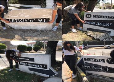 Recuerdan a víctimas de feminicidio en nomenclatura de fraccionamiento de Satélite