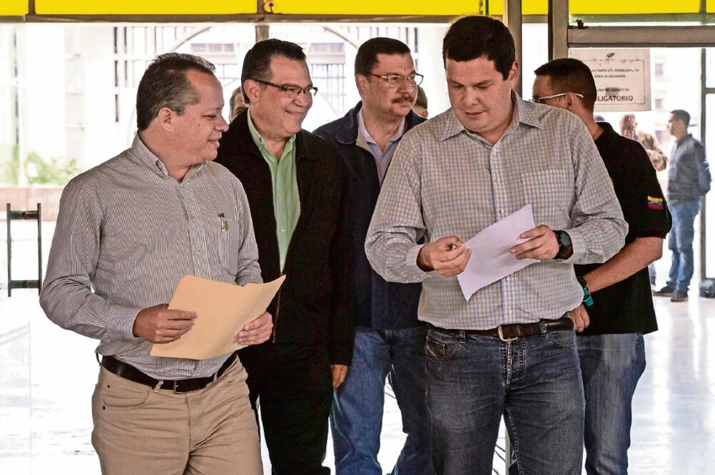 La oposición venezolana propuso ayer condiciones para la realización de la última fase previa al referéndum revocatorio (MIGUEL GUTIÉRREZ. EFE)