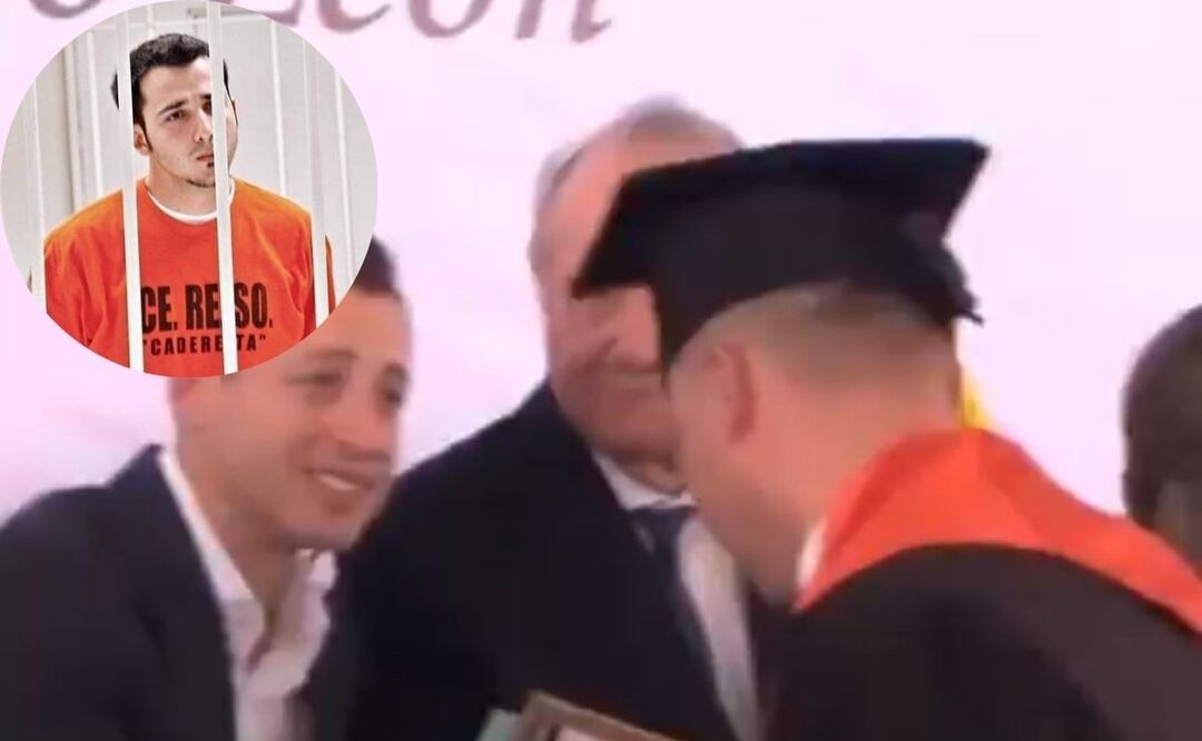 Diego Santoy Riveroll, condenado por homicidio, se gradúa en Derecho desde el CERESO de Cadereyta, Nuevo León. Foto: Especial