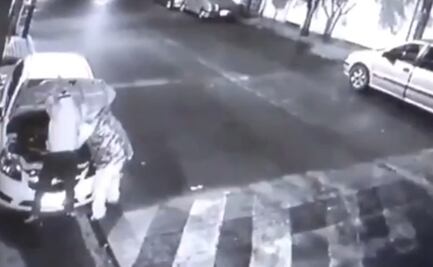 Captan en video robos de baterías y computadoras de autos en Naucalpan