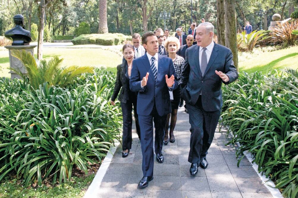 Enrique Peña Nieto recibió en la Residencia Oficial de Los Pinos al primer ministro israelí, Benjamín Netanyahu. (PRESIDENCIA)