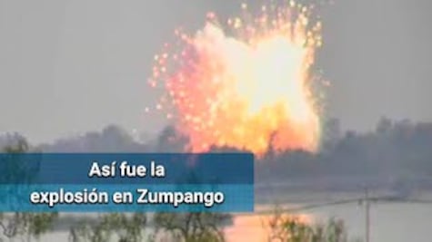 Captan explosión de polvorín en Zumpango