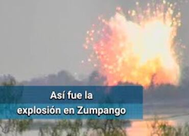 Captan explosión de polvorín en Zumpango