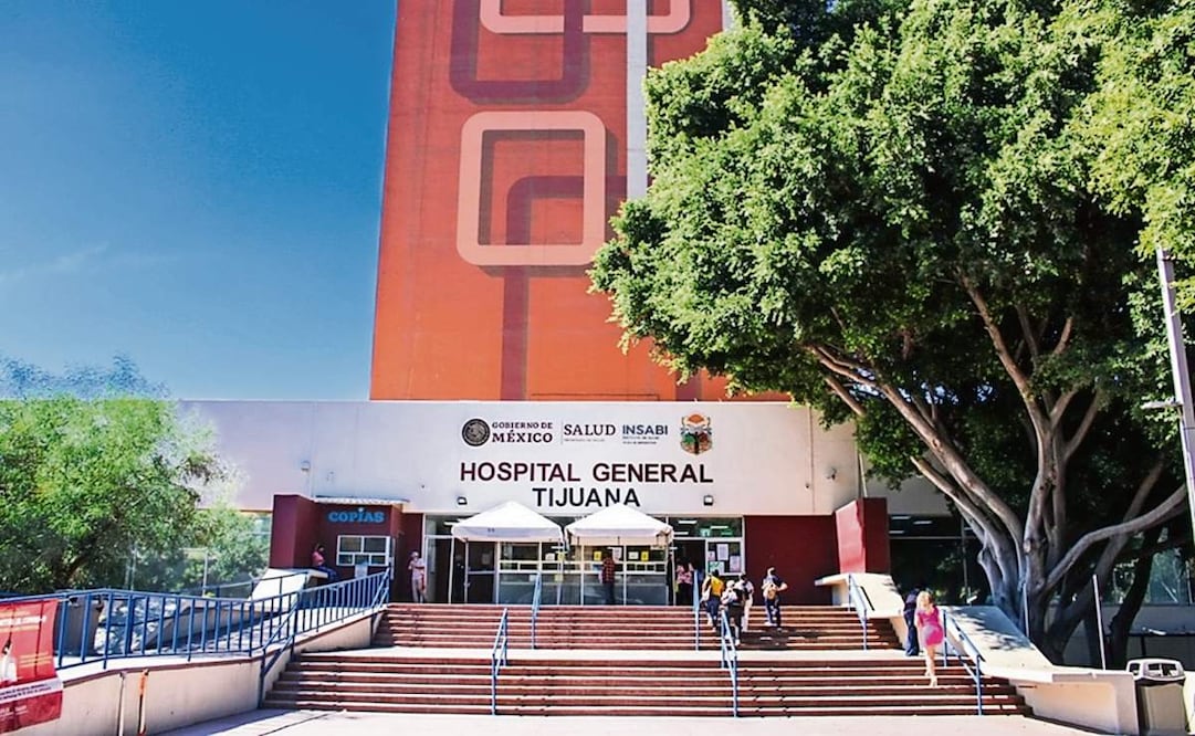 Hospital General de Tijuana, donde en 2025 un hombre disfrazado de enfermero mató a una mujer. Foto: Especial