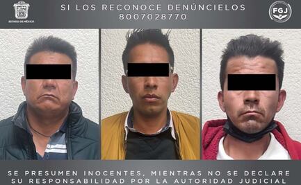 Cumplimentan orden de aprehensión contra tres hombres por delito de extorsión en Chalco