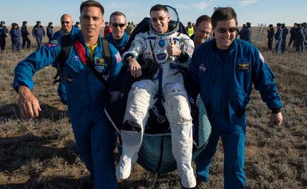 Astronautas de EU y Rusia vuelven a la Tierra tras seis meses en estación espacial
