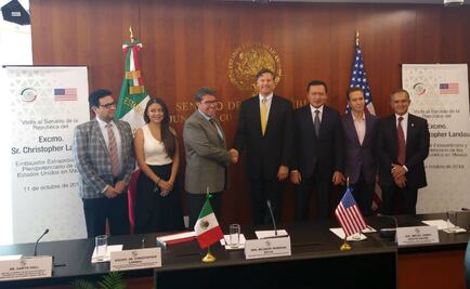 Líderes del Senado reciben al embajador Christopher Landau