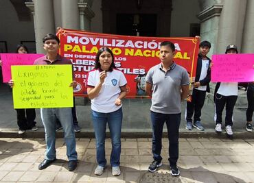 Federación de estudiantes de Oaxaca anuncia protesta en Palacio Nacional por despojo de albergues