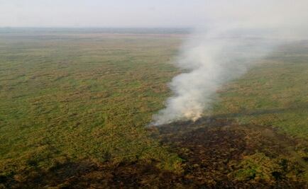 Continúa combate a incendio en reserva de Chiapas