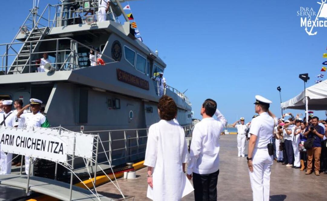 Abandera Peña Nieto Patrulla Costera ARM “Chichen Itzá” PC-340