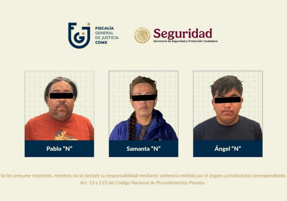 Personal de la FGJ ejecutaron un cateo en la alcaldía Gustavo A. Madero, en el que se capturó a tres personas presuntamente pertenecientes a una célula criminal dedicada al robo de coches en el Estado de México y a la venta de autopartes. Foto: Especial