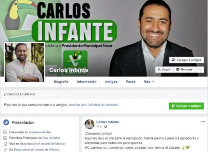 Ex jugador del América va por alcaldía de Neza