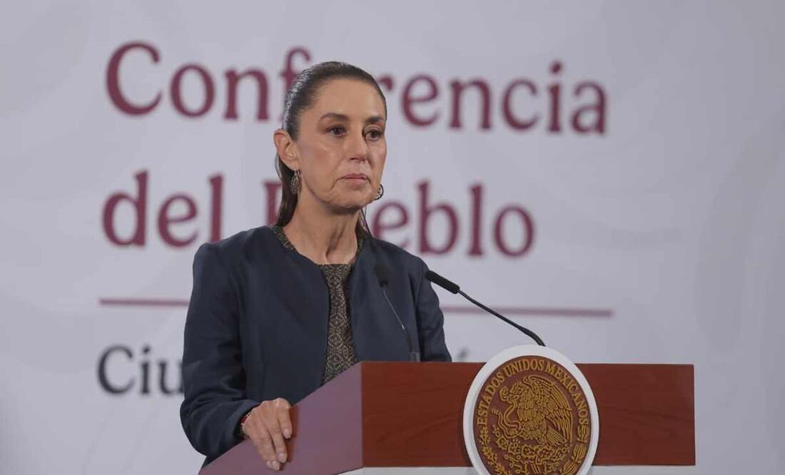 Claudia Sheinbaum, presidenta de México, durante la mañanera del 6 de noviembre del 2025. Foto: Gabriel Pano/ EL UNIVERSAL.