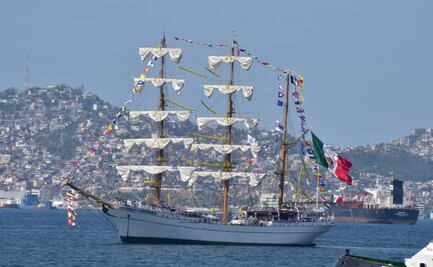 Arriba el Buque Escuela Velero “Cuauhtémoc" al puerto de Acapulco, Guerrero, al término del Crucero de Instrucción Ibero-Bizantino 2023