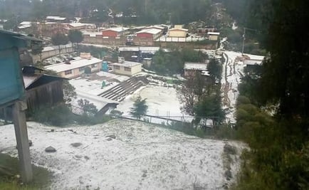 Granizada “pinta” de blanco región mixteca de Oaxaca