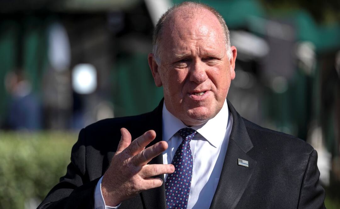 El secretario de la Casa Blanca para la frontera, Tom Homan, habla con periodistas en la Casa Blanca, el martes 9 de septiembre de 2025, en Washington. Foto: AP