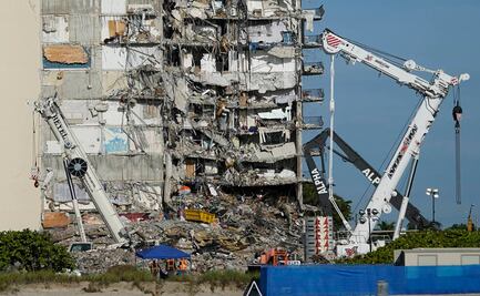 Suspenden búsqueda de víctimas por inestabilidad de edificio colapsado en Miami
