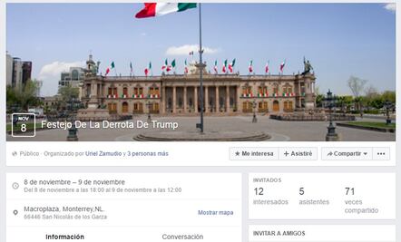 Convocan en Monterrey a festejar si pierde Trump