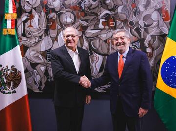 Canciller De la Fuente recibe en el AIFA a vicepresidente de Brasil; alista encuentro en el Senado y con Sheinbaum