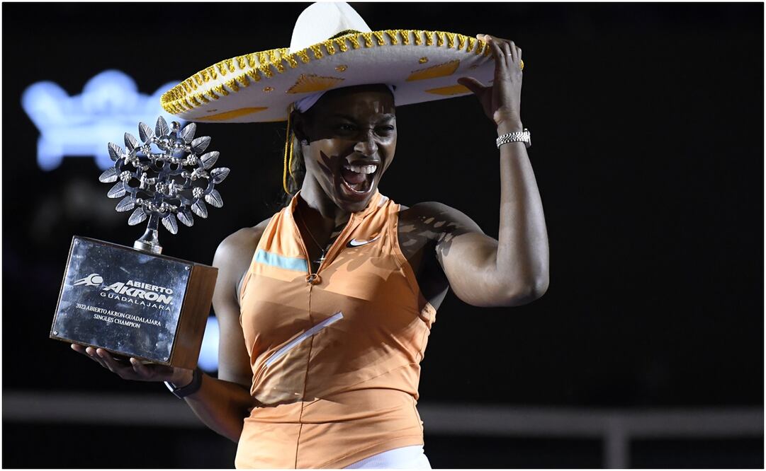 Sloane Stephens recuerda con alegría el dulce sabor del triunfo en el Abierto de Zapopan / FOTO: CORTESÍA ABIERTO DE ZAPOPAN