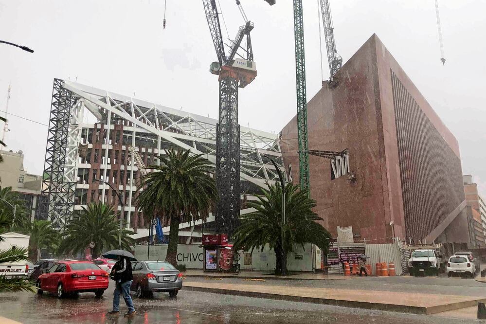 Obras para albergar el Archivo General Agrario, a cargo de la Secretaría de Desarrollo Agrario, Territorial y Urbano, en Avenida Juárez 92, alcaldía Cuauhtémoc. Foto: Diego Simón EL UNIVERSAL