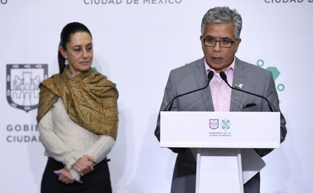 La jefa de Gobierno, Claudia Sheinbaum, y Jaime Morales, subsecretario de Derechos Humanos capitalino. (Fotografía: Diego Simón/ EL UNIVERSAL)