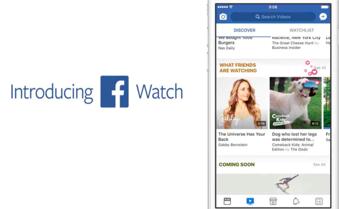 Watch permite guardar y reunir videos de Facebook en un lugar, pero también enseña, por ejemplo, qué videos le han gustado o han compartido los amigos del usuario