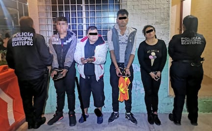 Detienen a cuatro supuestos asaltantes de transporte público en carretera Texcoco-Lechería
