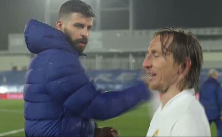La discusión de Modric y Piqué tras triunfo del Real Madrid contra el Barcelona