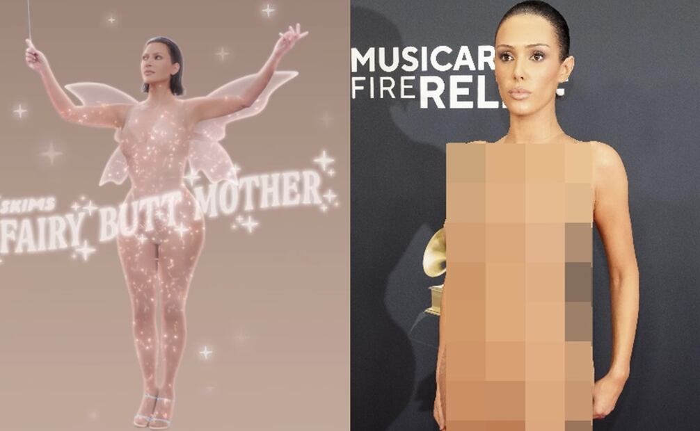 Kim Kardashian y Bianca Censori. Foto: Instagram oficial de Kim Kardashian/EFE/EPA.