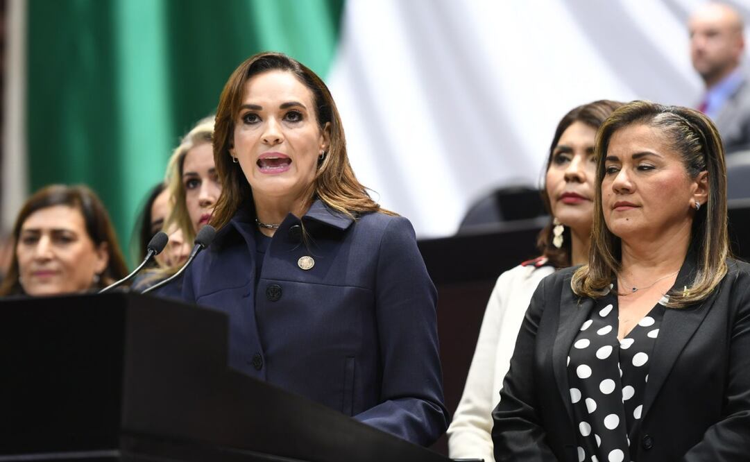 La diputada del PAN, Liliana Ortiz Pérez, exigió una disculpa pública a su grupo parlamentario, por la descortesía de Morena al no integrar a diputadas opositoras. Foto: Especial