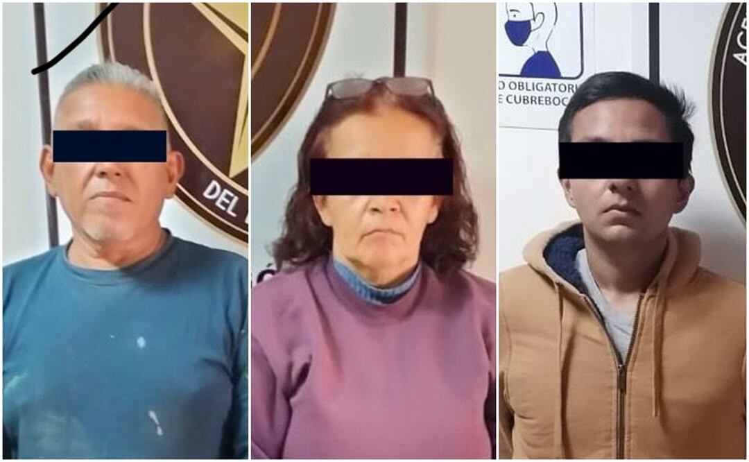 Gloria “N”, Juan Ramón “N” y José Eduardo “N” son vinculados a proceso por su probable responsabilidad en la violación de una joven con discapacidad cognitiva en Sonora (10/12/2024). Foto: Fiscalía de Sonora