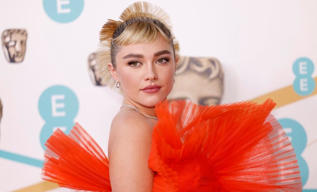 Florence Pugh lució un vestido de Nina Ricci en los BAFTA 2023 / Foto: AP