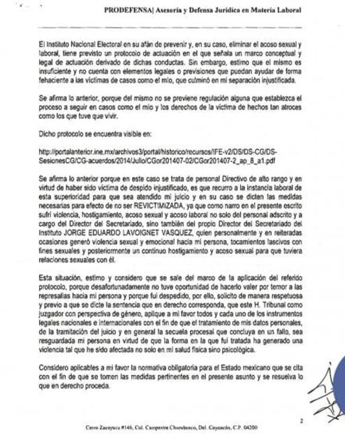 Denuncia empleada acoso sexual en INE… y la corren