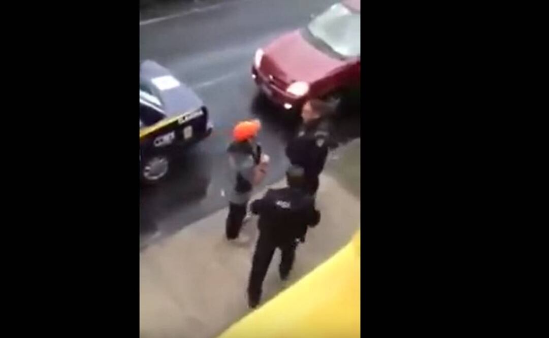 Supuesto militar amaga a policías con arma de fuego