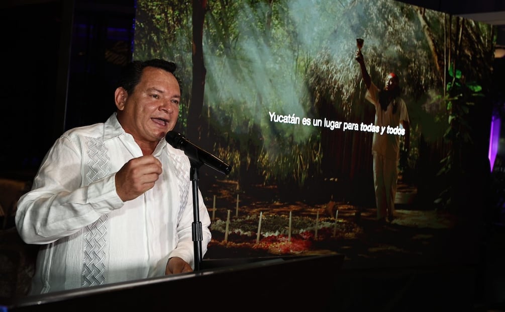Gobernador de Yucatán, Joaquín Jesús Díaz Mena presentó la campaña turística “Santuario Maya” (07/08/2025). Foto: Berenice Fregoso / EL UNIVERSAL