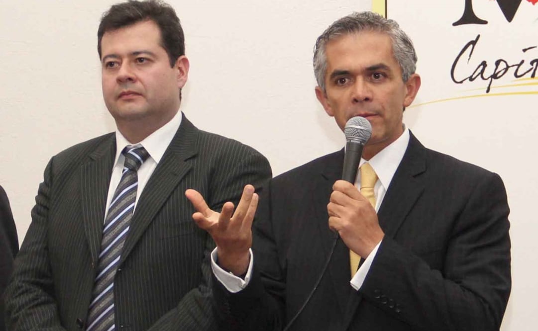 Foto: José Ramón Amieva y Miguel Ángel Mancera. (Archivo / EL UNIVERSAL)