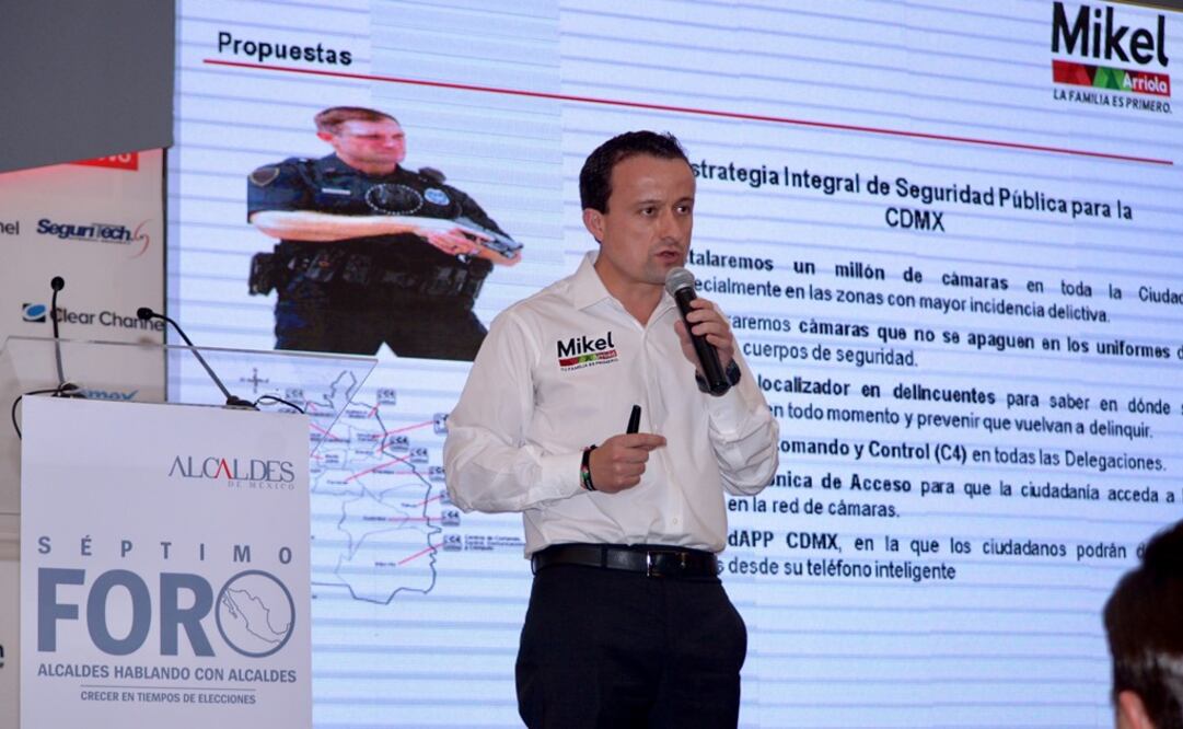 Mikel Arriola, candidato del PRI al Gobierno de la Ciudad de México, en el Séptimo Foro "Alcaldes hablando con alcaldes" (Foto: Cortesía)