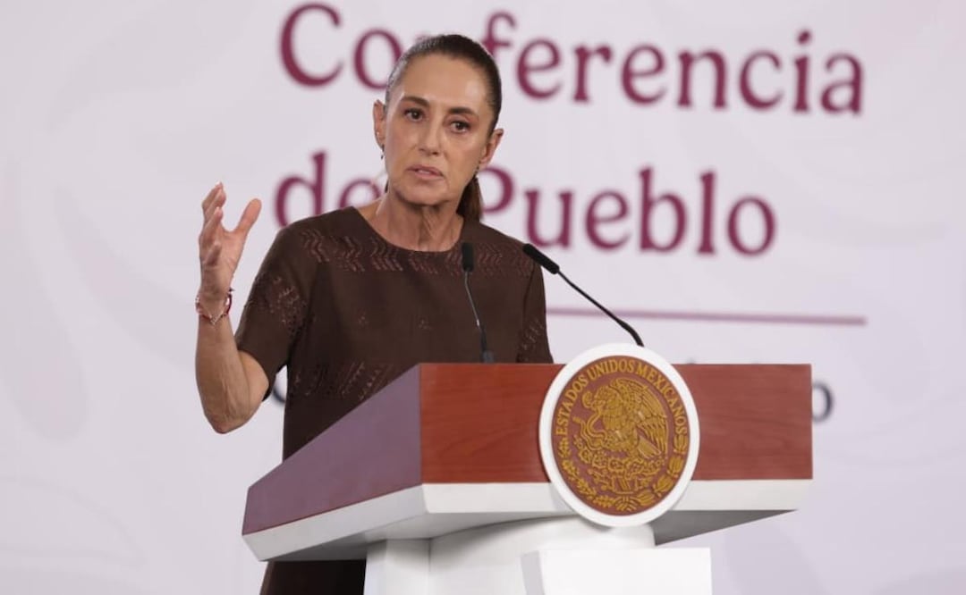 Presidenta Claudia Sheinbaum durante su conferencia de prensa desde Palacio Nacional (03/06/2026). Foto: Carlos Mejía / EL UNIVERSAL