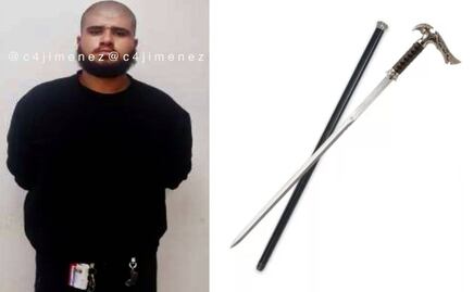 ¿Fanático de The Strain? detienen a joven con un bastón-espada, 2 cuchillos y una navaja en calles de Iztapalapa