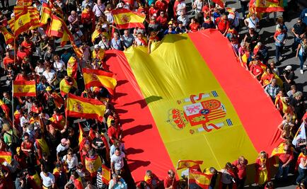 Protestan en Barcelona contra independencia de Cataluña