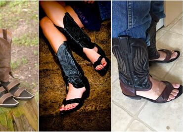 Botas-sandalias: la tendencia de horror